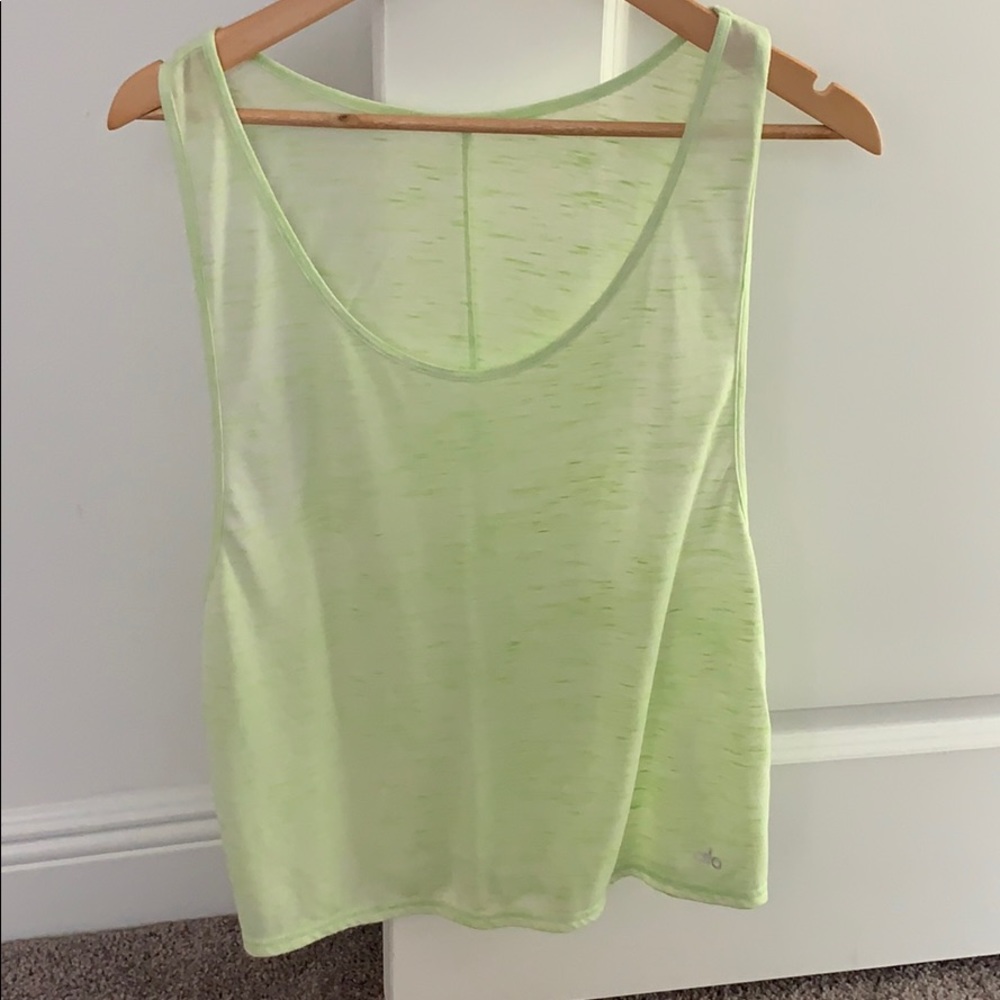Alo Yoga Neon Green Heathered Muscle Tank